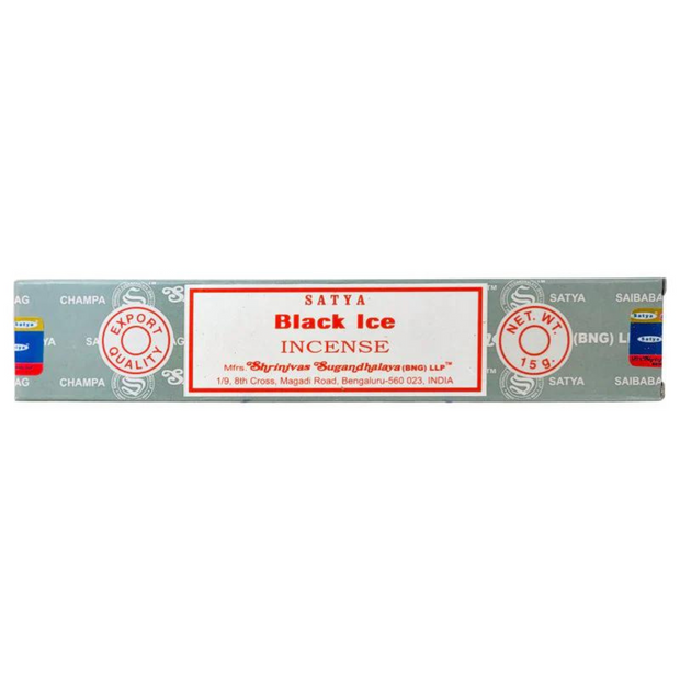 Satya Black Ice Incense Sticks - 15 Sticks Per Pack