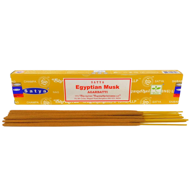 Satya Egyptian Musk Incense Sticks - 15 Sticks Per Pack