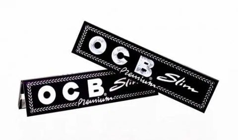 5x OCB Rolling Papers King Size Slim Premium Black*FREE USA